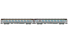 Jouef HJ4176 - H0 - 2-tlg. Set Reisezugwagen DEV Inox, SNCF, Ep. IV-V - Set 1